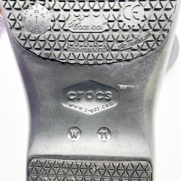 Crocs Shoes Womens 11 Neria Pro II Clogs Black Comfort Closed Toe Rubber - Picture 7 of 9